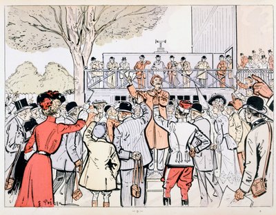 The Oncourse Bookie, c.1905 by E. Thelem
